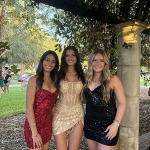 Elegant Gold homecoming dress